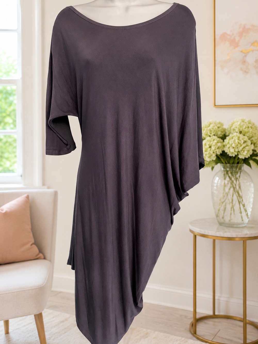 ARMANI GORGEOUS LUXURY ASYMMETRICAL DRESS / TUNIC, SIZE M, MADE IN ITALY